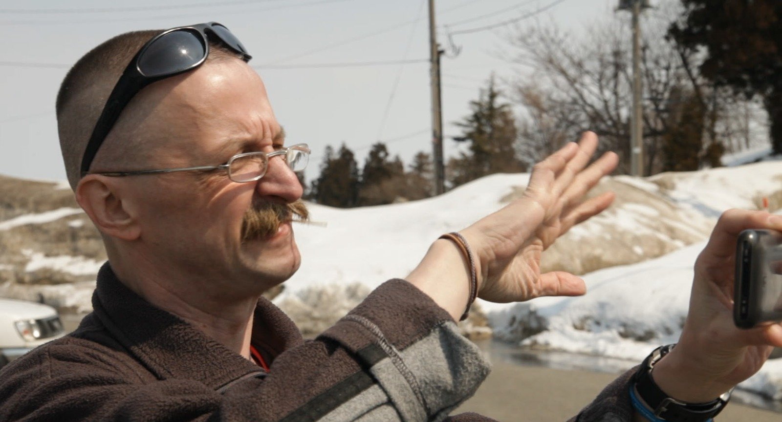 Holding forth in the snow, 2011