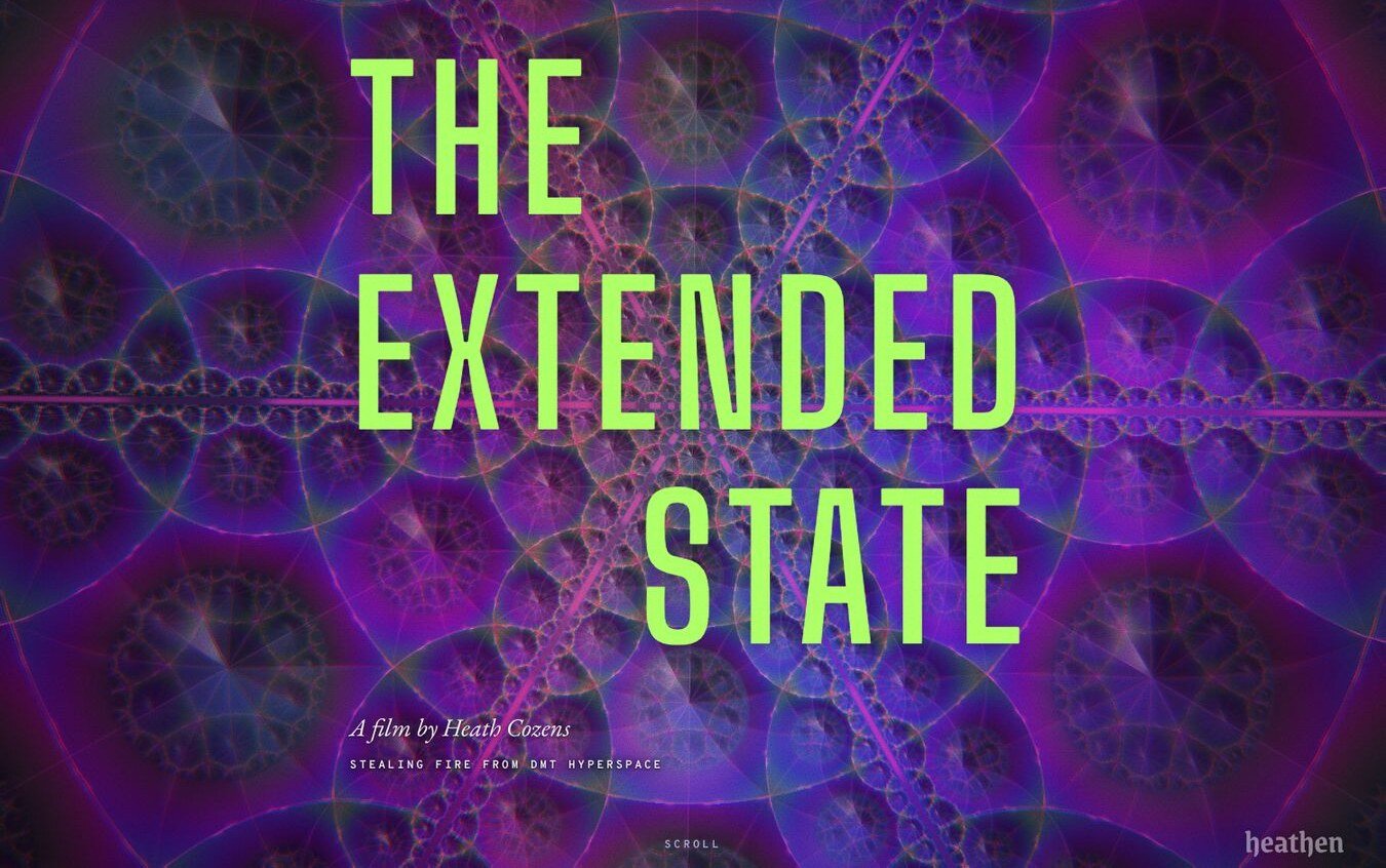 The Extended State title over hyperbolic geometry artwork, from the film’s homepage